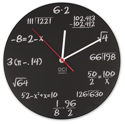 Pop Quiz Math Clock