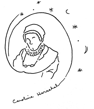 Caricatura de Carolina Herschel