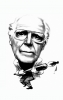 Caricatura de Martin Gardner