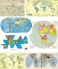Mosaico de mapas del mundo
