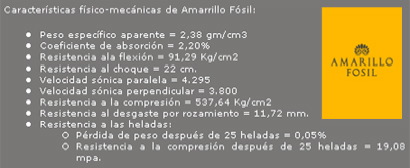 Características de Amarillo Fósil