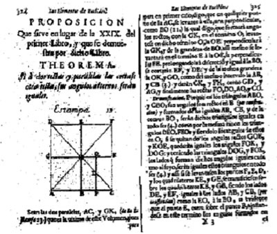 Fernández de Medrano Elementos, “Demostración” del postulado de las paralelas (2ª edición)