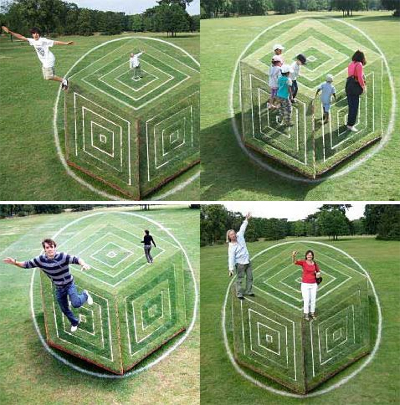 Anamorfosis en el Parc de Boulogne de París