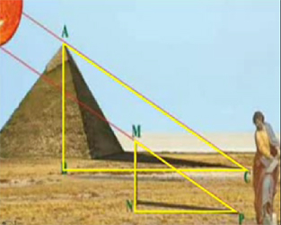 semejanza de triángulos, pirámides