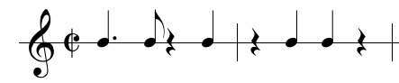 Figura 3: El ritmo de la clave son.