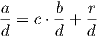 a-= c⋅ b-+ rd     d   d  