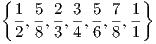 {                 }
  1-5- 2-3- 5-7- 1-
  2,8 ,3,4 ,6,8, 1