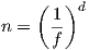     ( 1)d n =  f-  