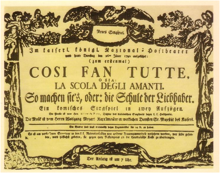 El grafo de "Così Fan Tutte", de Lorenzo da Ponte